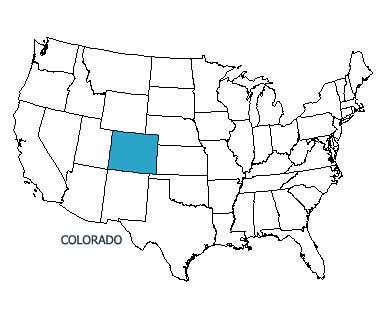 USA map with Colorado highlighted